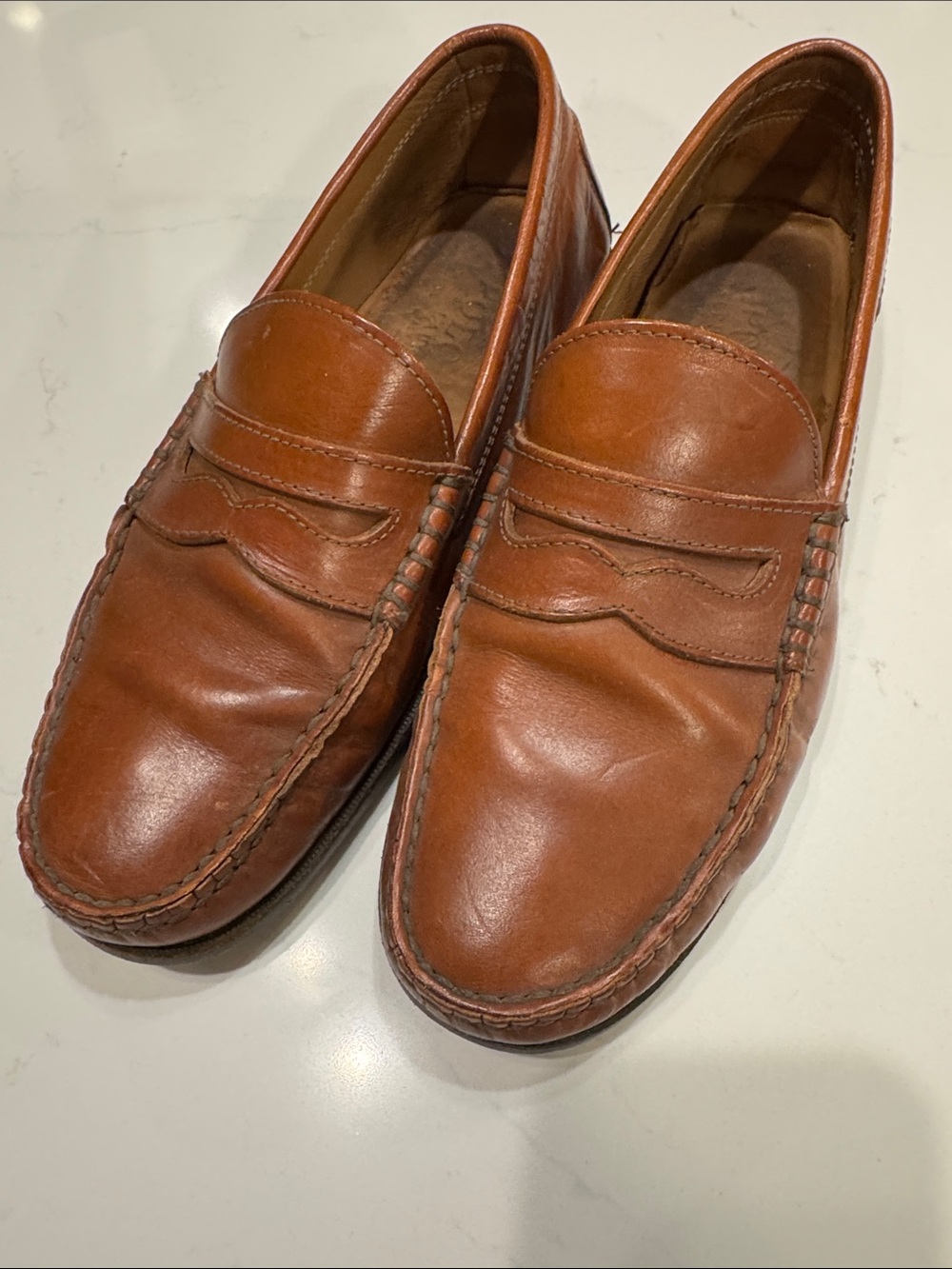 Polo Ralph Lauren Classic Leather Penny Loafers in Brown - Made in Italy